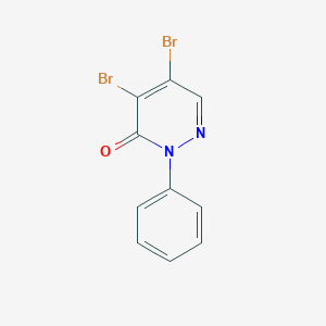 molecular formula C10H6Br2N2O B081729 4,5-Dibromo-2-phenylpyridazin-3(2H)-one CAS No. 14305-08-9