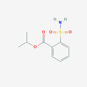 molecular formula C10H13NO4S B081730 BENZOIC ACID, o-SULFAMOYL-, ISOPROPYL ESTER CAS No. 14065-41-9