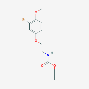 molecular formula C14H20BrNO4 B8173356 tert-Butyl (2-(3-bromo-4-methoxyphenoxy)ethyl)carbamate 