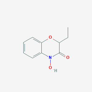 molecular formula C10H11NO3 B081737 2-Ethyl-4-hydroxy-1,4-benzoxazin-3-one CAS No. 13212-61-8
