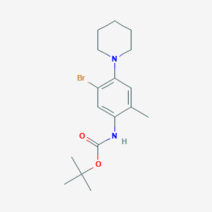 molecular formula C17H25BrN2O2 B8173800 tert-Butyl (5-bromo-2-methyl-4-(piperidin-1-yl)phenyl)carbamate 