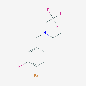 molecular formula C11H12BrF4N B8174487 N-(4-bromo-3-fluorobenzyl)-N-ethyl-2,2,2-trifluoroethanamine 