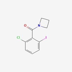 molecular formula C10H9ClINO B8174931 Azetidin-1-yl(2-chloro-6-iodophenyl)methanone 