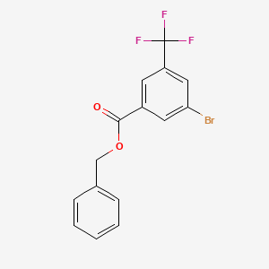 molecular formula C15H10BrF3O2 B8175250 Benzyl 3-bromo-5-(trifluoromethyl)benzoate 