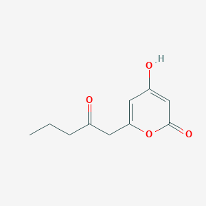 molecular formula C10H12O4 B8175583 4-Hydroxy-6-(2-oxopentyl)-pyran-2-one 