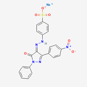 molecular formula C21H14N5NaO6S B8175950 sodium;4-[(2E)-2-[3-(4-nitrophenyl)-5-oxo-1-phenylpyrazol-4-ylidene]hydrazinyl]benzenesulfonate 