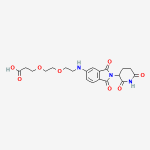 molecular formula C20H23N3O8 B8175991 Thalidomide-NH-PEG2-COOH 