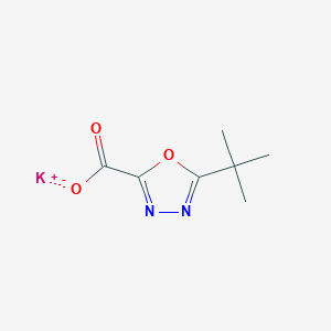 molecular formula C7H9KN2O3 B8176112 Potassium 5-tert-butyl-1,3,4-oxadiazole-2-carboxylate 
