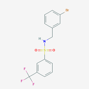 molecular formula C14H11BrF3NO2S B8176755 N-(3-Bromobenzyl)-3-(trifluoromethyl)benzenesulfonamide 