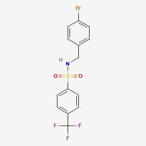 molecular formula C14H11BrF3NO2S B8176771 N-(4-Bromobenzyl)-4-(trifluoromethyl)benzenesulfonamide 