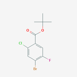 molecular formula C11H11BrClFO2 B8177487 Tert-butyl 4-bromo-2-chloro-5-fluorobenzoate 