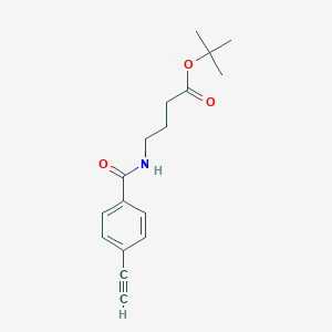 molecular formula C17H21NO3 B8177710 tert-Butyl 4-(4-ethynylbenzamido)butanoate 