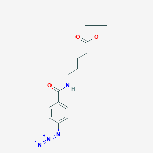 molecular formula C16H22N4O3 B8177722 tert-Butyl 5-(4-azidobenzamido)pentanoate 