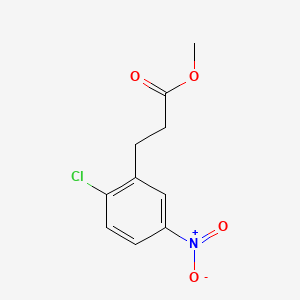 molecular formula C10H10ClNO4 B8177956 Methyl 3-(2-chloro-5-nitrophenyl)propanoate 