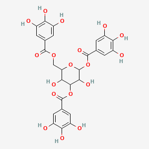 molecular formula C27H24O18 B8178060 1,3,6-tri-O-galloyl-beta-D-glucose 