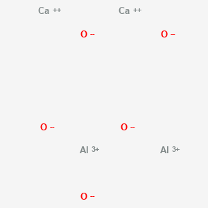 molecular formula Al2Ca2O5 B081781 Dodecaaluminium calcium nonadecaoxide CAS No. 11104-48-6