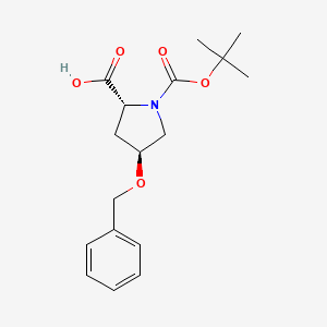 molecular formula C17H23NO5 B8178199 (4S)-1-Boc-4-benzyloxy-D-proline 