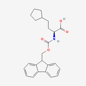 molecular formula C24H27NO4 B8178268 Fmoc-(S)-2-amino-4-cyclopentylbutanoic acid 