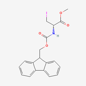 molecular formula C19H18INO4 B8178381 N-Fmoc-3-iodo-D-alanine methyl ester 