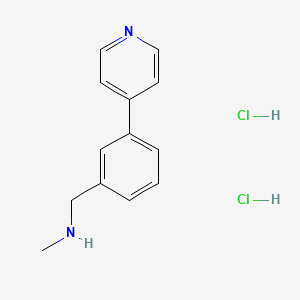 molecular formula C13H16Cl2N2 B8178409 Methyl({[3-(pyridin-4-yl)phenyl]methyl})amine dihydrochloride 
