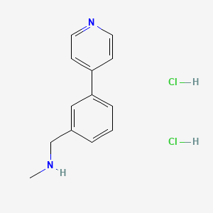 N-methyl-1-(3-pyridin-4-ylphenyl)methanamine;dihydrochloride