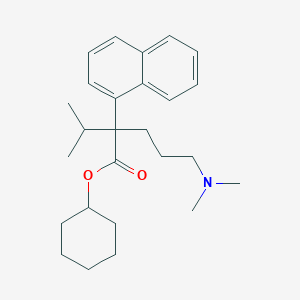 Cyclohexyl 5-(dimethylamino)-2-naphthalen-1-yl-2-propan-2-ylpentanoate