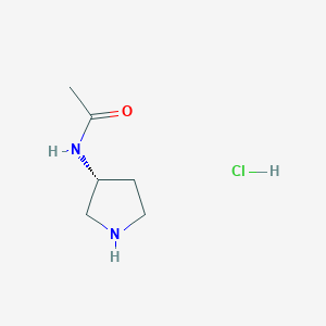 molecular formula C6H13ClN2O B8178706 N-(3R)-3-Pyrrolidinyl-acetamide HCl 