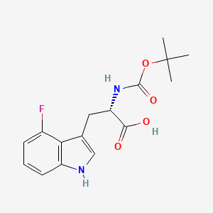 molecular formula C16H19FN2O4 B8179310 N-Boc-4-fluoro-L-tryptophan 