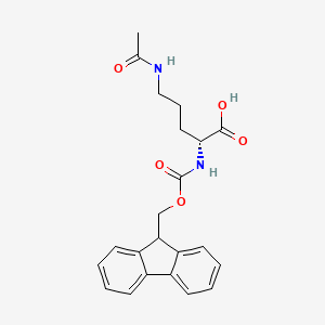 molecular formula C22H24N2O5 B8179316 N5-Acetyl-N2-Fmoc-D-ornithine 