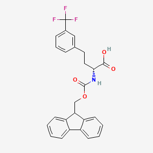 molecular formula C26H22F3NO4 B8179504 Fmoc-3-trifluoromethyl-D-Homophe 