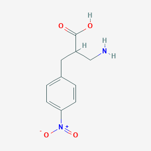 molecular formula C10H12N2O4 B8179560 a-(Aminomethyl)-4-nitrobenzenepropanoic acid HCl 