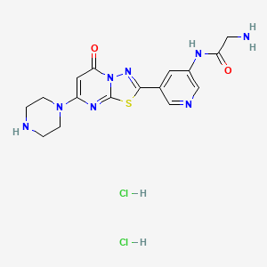 molecular formula C16H20Cl2N8O2S B8180640 Zalunfiban dihydrochloride 