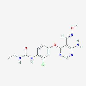 molecular formula C15H17ClN6O3 B8180724 JNJ-38158471 