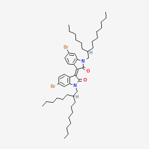 molecular formula C48H72Br2N2O2 B8181718 6,6'-Dibromo-1,1'-bis(2-hexyldecyl)-[3,3'-biindolinylidene]-2,2'-dione 