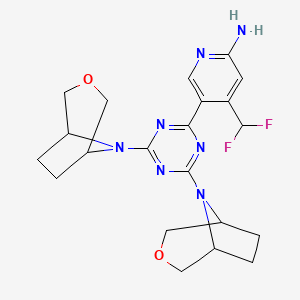 molecular formula C21H25F2N7O2 B8181751 PQR620 