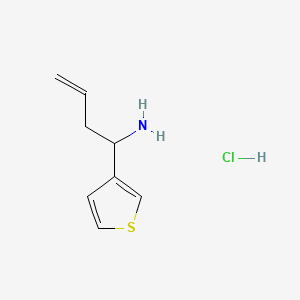 molecular formula C8H12ClNS B8181864 1-(Thiophen-3-yl)but-3-en-1-amine hydrochloride 