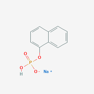 molecular formula C10H8NaO4P B081821 1-Naphthalenol, dihydrogen phosphate, monosodium salt CAS No. 14455-30-2