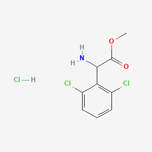 molecular formula C9H10Cl3NO2 B8182153 Methyl 2-amino-2-(2,6-dichlorophenyl)acetate hydrochloride 