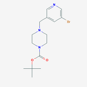 molecular formula C15H22BrN3O2 B8182847 tert-Butyl 4-((5-bromopyridin-3-yl)methyl)piperazine-1-carboxylate 