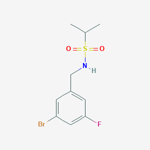 molecular formula C10H13BrFNO2S B8182882 N-(3-Bromo-5-fluorobenzyl)propane-2-sulfonamide 