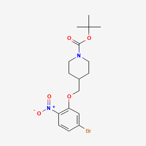 molecular formula C17H23BrN2O5 B8183003 tert-Butyl 4-((5-bromo-2-nitrophenoxy)methyl)piperidine-1-carboxylate 