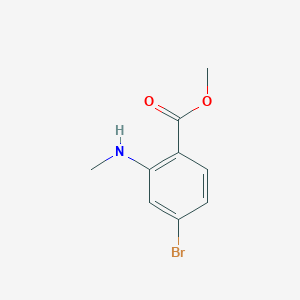 molecular formula C9H10BrNO2 B8183751 Methyl 4-bromo-2-(methylamino)benzoate 