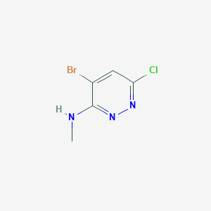molecular formula C5H5BrClN3 B8183764 4-Bromo-6-chloro-N-methylpyridazin-3-amine 