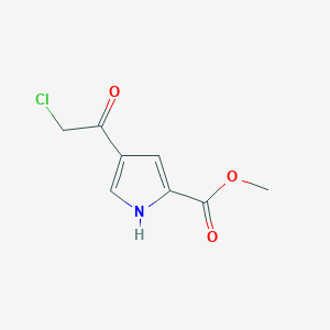 molecular formula C8H8ClNO3 B8183774 methyl 4-(2-chloroacetyl)-1H-pyrrole-2-carboxylate 