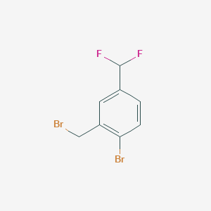 molecular formula C8H6Br2F2 B8183815 2-Bromo-5-(difluoromethyl)benzyl bromide 