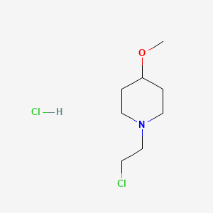 molecular formula C8H17Cl2NO B8183964 1-(2-Chloroethyl)-4-methoxypiperidine hydrochloride 