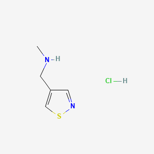 molecular formula C5H9ClN2S B8184031 Isothiazol-4-ylmethyl-methyl-amine HCl 