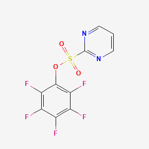 molecular formula C10H3F5N2O3S B8184147 Pyrimidine-2-sulfonic acid pentafluorophenyl ester 