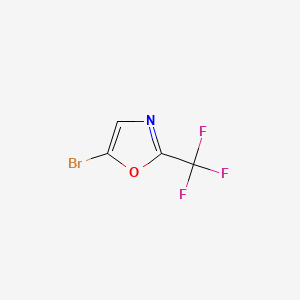 molecular formula C4HBrF3NO B8184331 5-Bromo-2-(trifluoromethyl)oxazole 