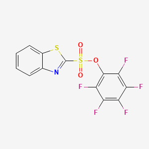 molecular formula C13H4F5NO3S2 B8184408 Perfluorophenyl benzo[d]thiazole-2-sulfonate 